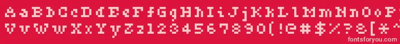 Czcionka Ceriph0556 – różowe czcionki na czerwonym tle