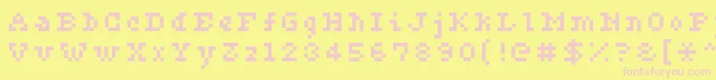 Ceriph0556 Font – Pink Fonts on Yellow Background