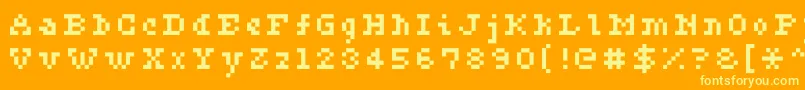 Ceriph0556 Font – Yellow Fonts on Orange Background