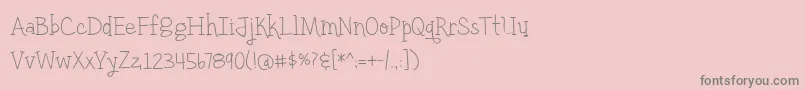 BmdYellowUmbrellaThin Font – Gray Fonts on Pink Background