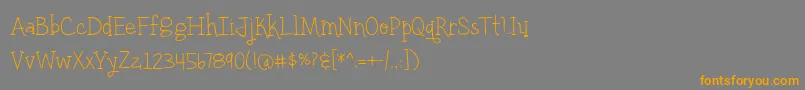 BmdYellowUmbrellaThin Font – Orange Fonts on Gray Background