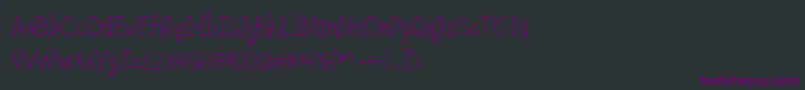 BmdYellowUmbrellaThin Font – Purple Fonts on Black Background