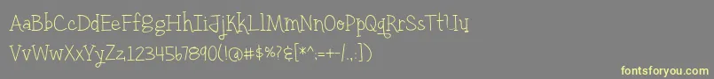 BmdYellowUmbrellaThin Font – Yellow Fonts on Gray Background