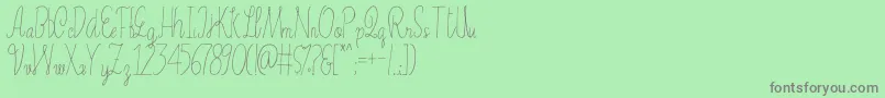 Erica Font – Gray Fonts on Green Background