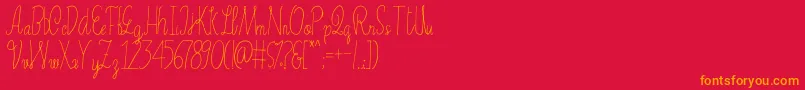 Erica Font – Orange Fonts on Red Background