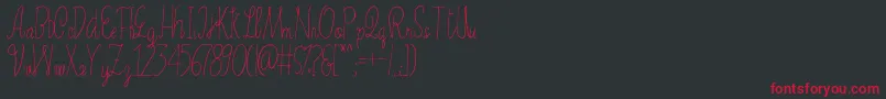 Erica Font – Red Fonts on Black Background