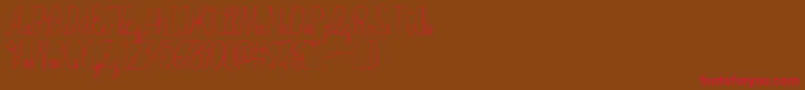 Erica Font – Red Fonts on Brown Background