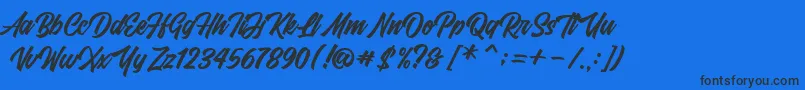FrestyPersonalUseOnly Font – Black Fonts on Blue Background