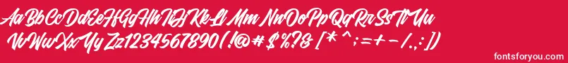 FrestyPersonalUseOnly Font – White Fonts on Red Background