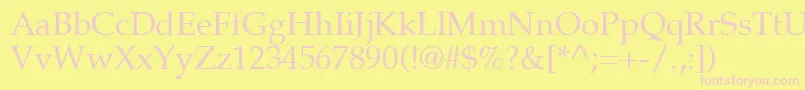 CriteriaSsi Font – Pink Fonts on Yellow Background