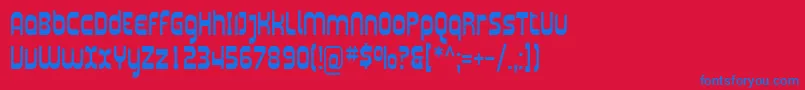 Plasma05 Font – Blue Fonts on Red Background