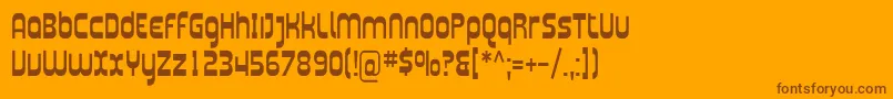 Plasma05 Font – Brown Fonts on Orange Background