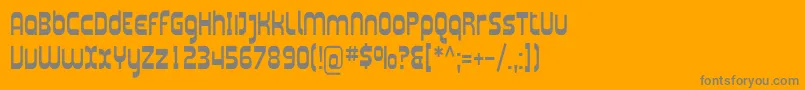 Plasma05 Font – Gray Fonts on Orange Background