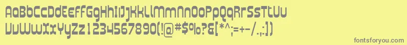 Fonte Plasma05 – fontes cinzas em um fundo amarelo