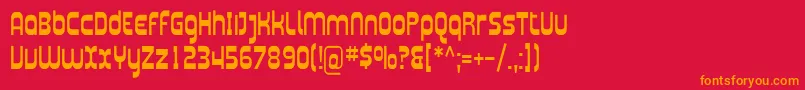 Plasma05 Font – Orange Fonts on Red Background