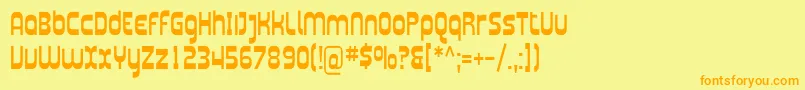 Plasma05 Font – Orange Fonts on Yellow Background