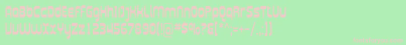 Plasma05 Font – Pink Fonts on Green Background