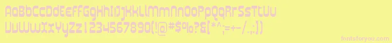 Plasma05 Font – Pink Fonts on Yellow Background