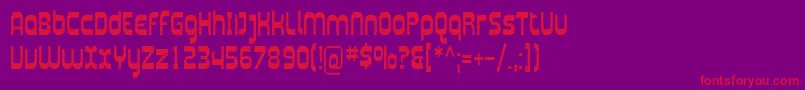 Plasma05 Font – Red Fonts on Purple Background