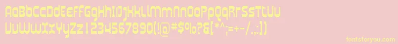 Plasma05 Font – Yellow Fonts on Pink Background