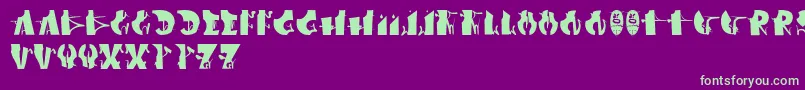 Afronsu Font – Green Fonts on Purple Background