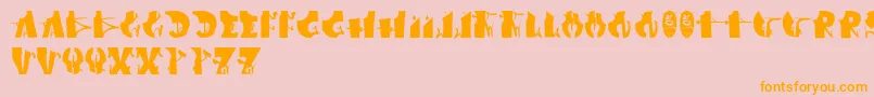 Afronsu Font – Orange Fonts on Pink Background