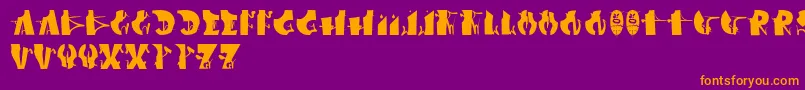 Afronsu Font – Orange Fonts on Purple Background