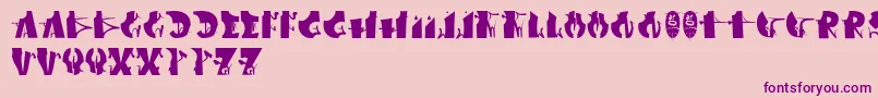 Afronsu Font – Purple Fonts on Pink Background