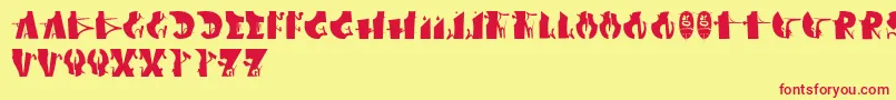 Afronsu Font – Red Fonts on Yellow Background