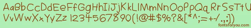 Sigs Font – Brown Fonts on Green Background