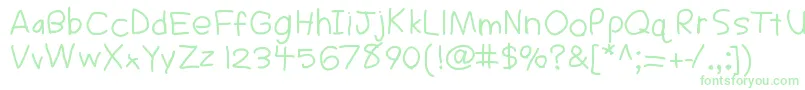 Sigs Font – Green Fonts on White Background