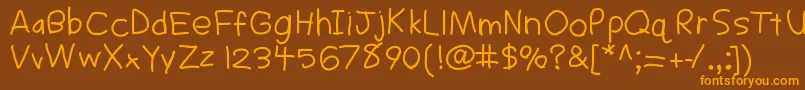 Sigs Font – Orange Fonts on Brown Background