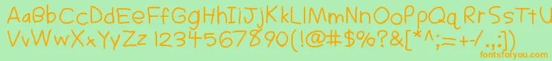 Sigs Font – Orange Fonts on Green Background