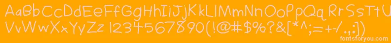 Sigs Font – Pink Fonts on Orange Background
