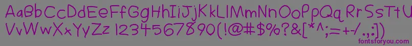 Шрифт Sigs – фиолетовые шрифты на сером фоне