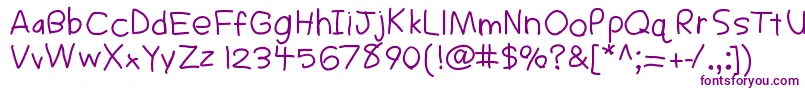 Sigs Font – Purple Fonts on White Background