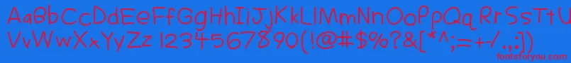 Sigs Font – Red Fonts on Blue Background