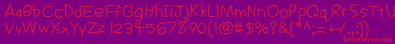 Sigs Font – Red Fonts on Purple Background