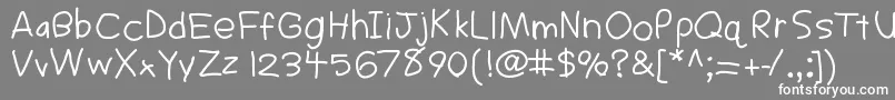 フォントSigs – 灰色の背景に白い文字