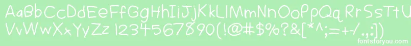 Sigs Font – White Fonts on Green Background