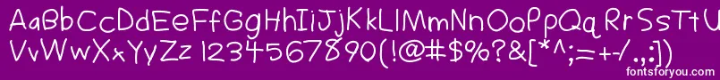 Sigs Font – White Fonts on Purple Background