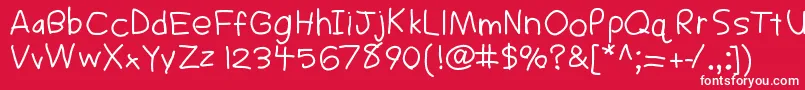 Sigs Font – White Fonts on Red Background