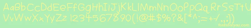 Sigs Font – Yellow Fonts on Green Background