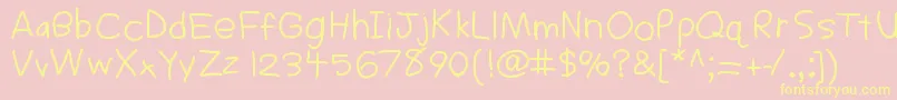 Sigs Font – Yellow Fonts on Pink Background