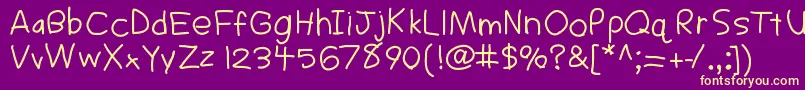 Sigs Font – Yellow Fonts on Purple Background