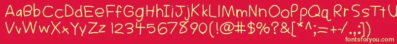 Sigs Font – Yellow Fonts on Red Background