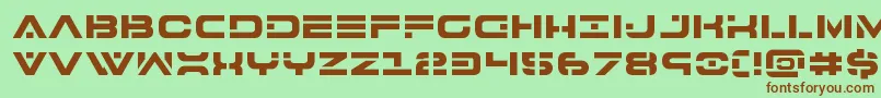 7thservice Font – Brown Fonts on Green Background