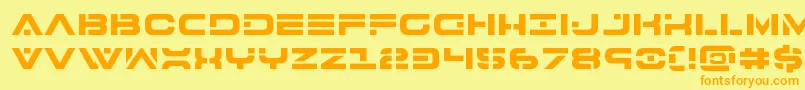 7thservice Font – Orange Fonts on Yellow Background