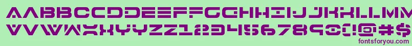 7thservice Font – Purple Fonts on Green Background