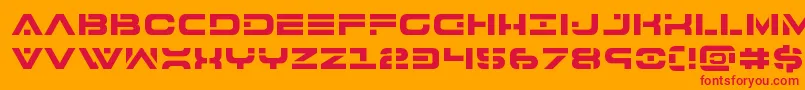 フォント7thservice – オレンジの背景に赤い文字